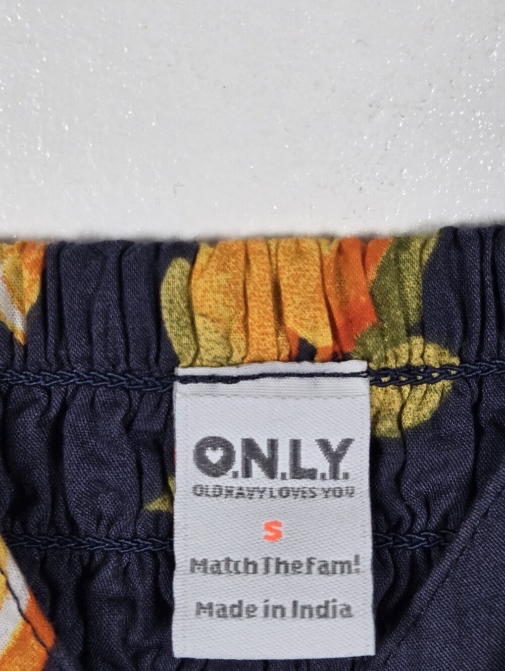Old Navy Classic Woven Citrus Floral Navy 2pc Pajama Set Bralette Shorts S-M - Picture 3 of 16